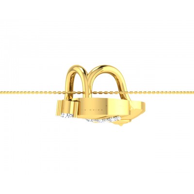 Divine Ganpati Pendant in gold with diamonds